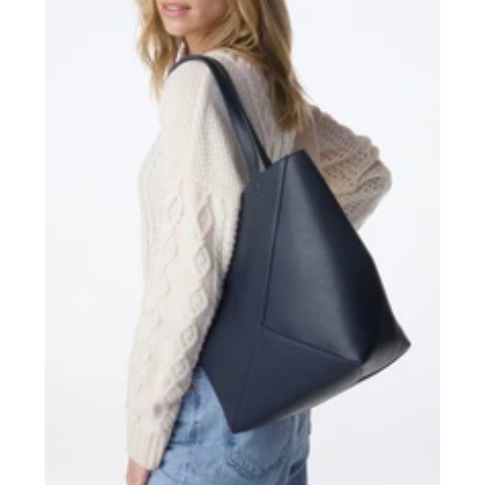 Walter Baker x CURATEUR Kate Tote Navy Blue Vegan Leather